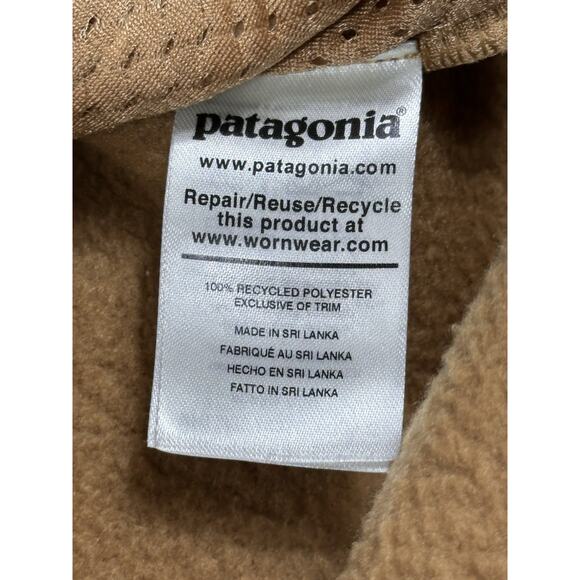 Patagonia Retro Pile Marsupial Nest Brown w/ Pink Zipper Puller Womens XL - Picture 9 of 10
